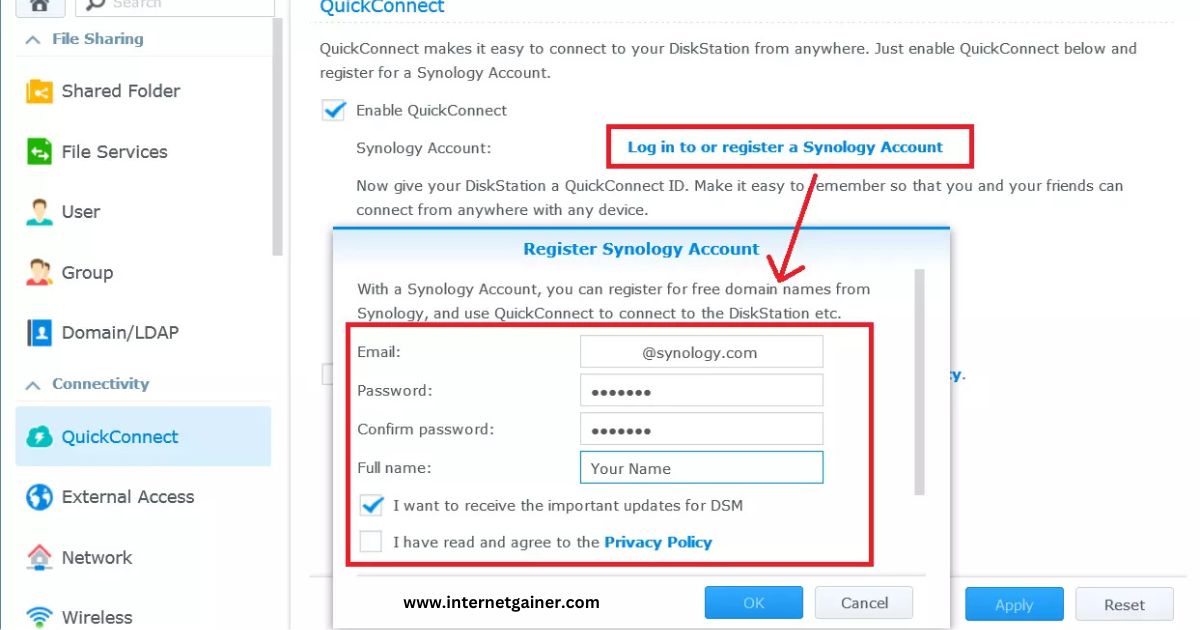 Synology Internet Browser